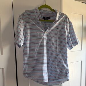 Vineyard Vines Blue and Red Striped - Popover Shirt